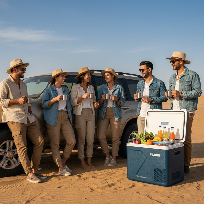 FR19 i portable fridge freezer in outdoor setting