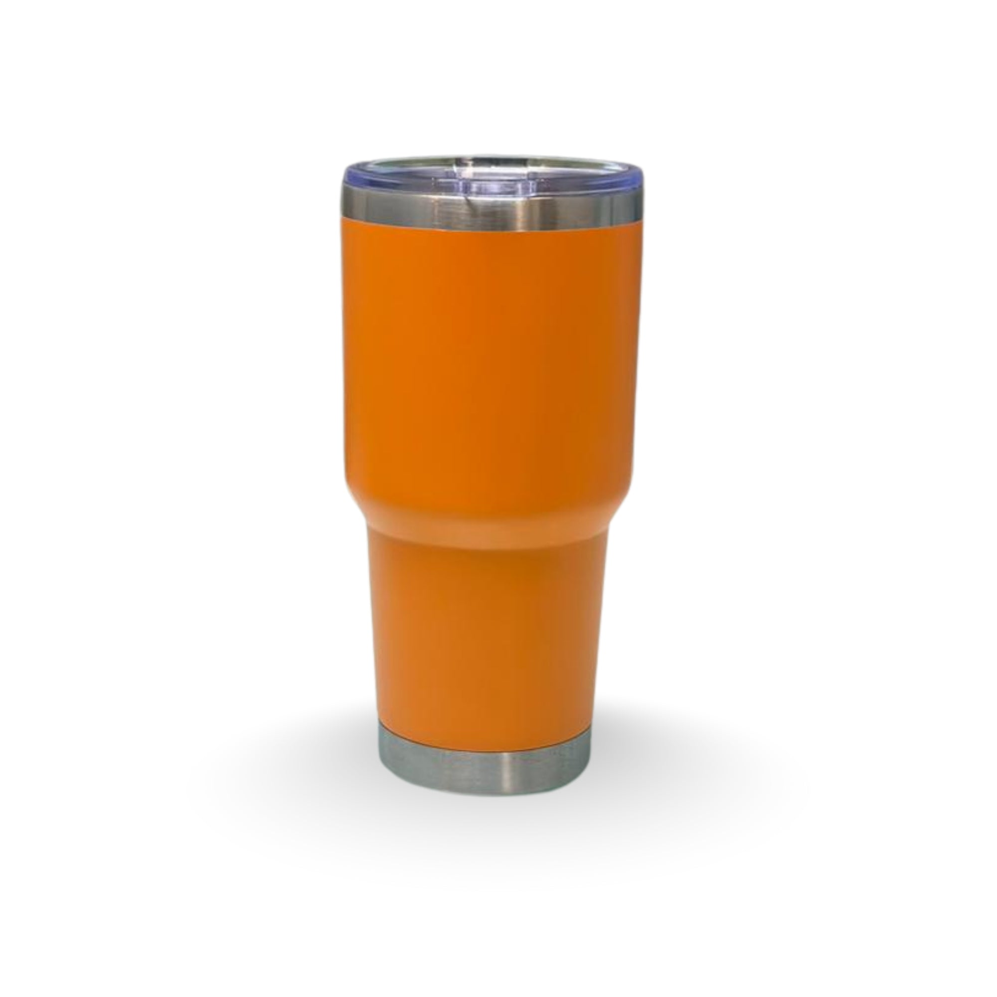 Orange stainless steel coffee tumbler for car and outdoors