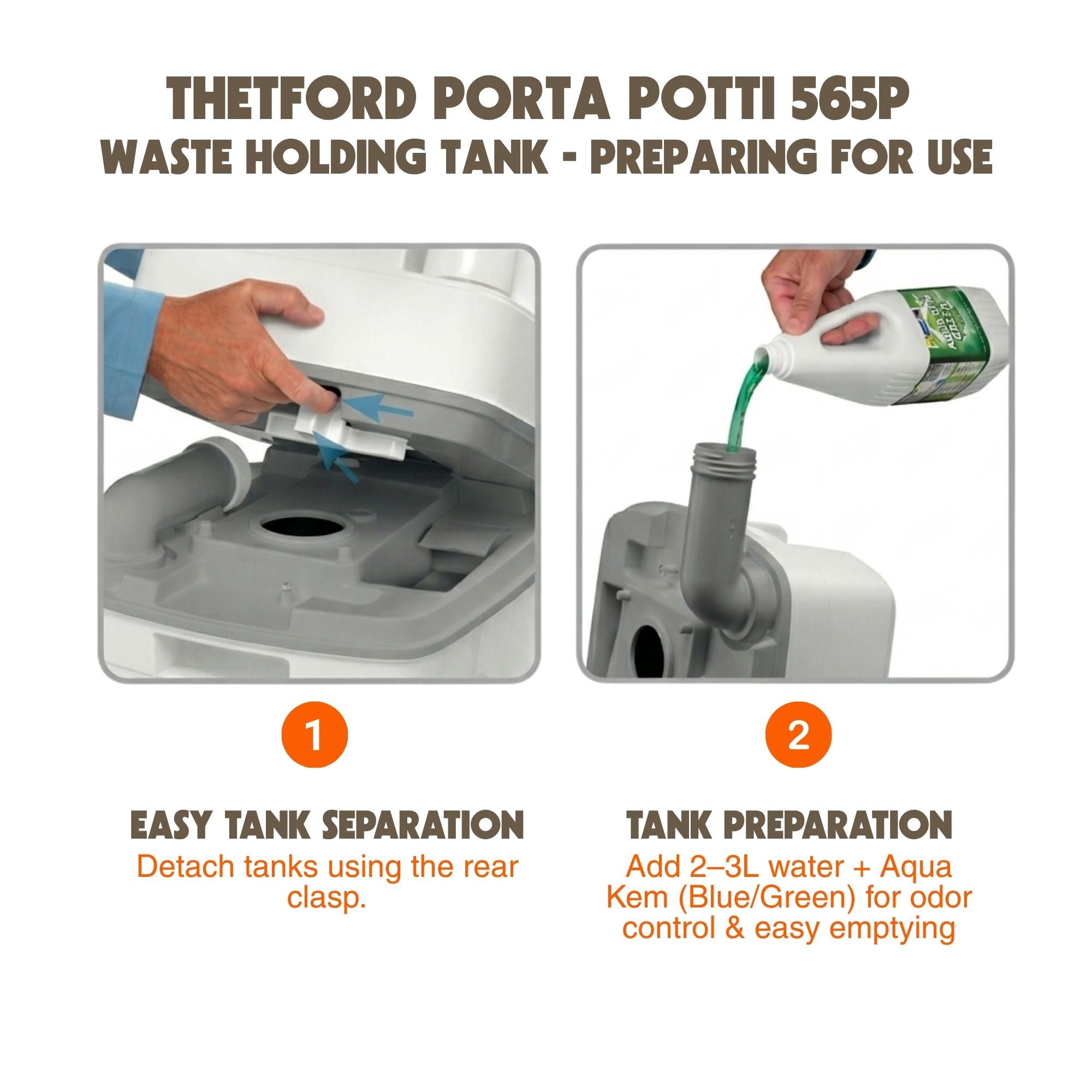 Thetford Porta Potti 565P | Portable Camping Toilet