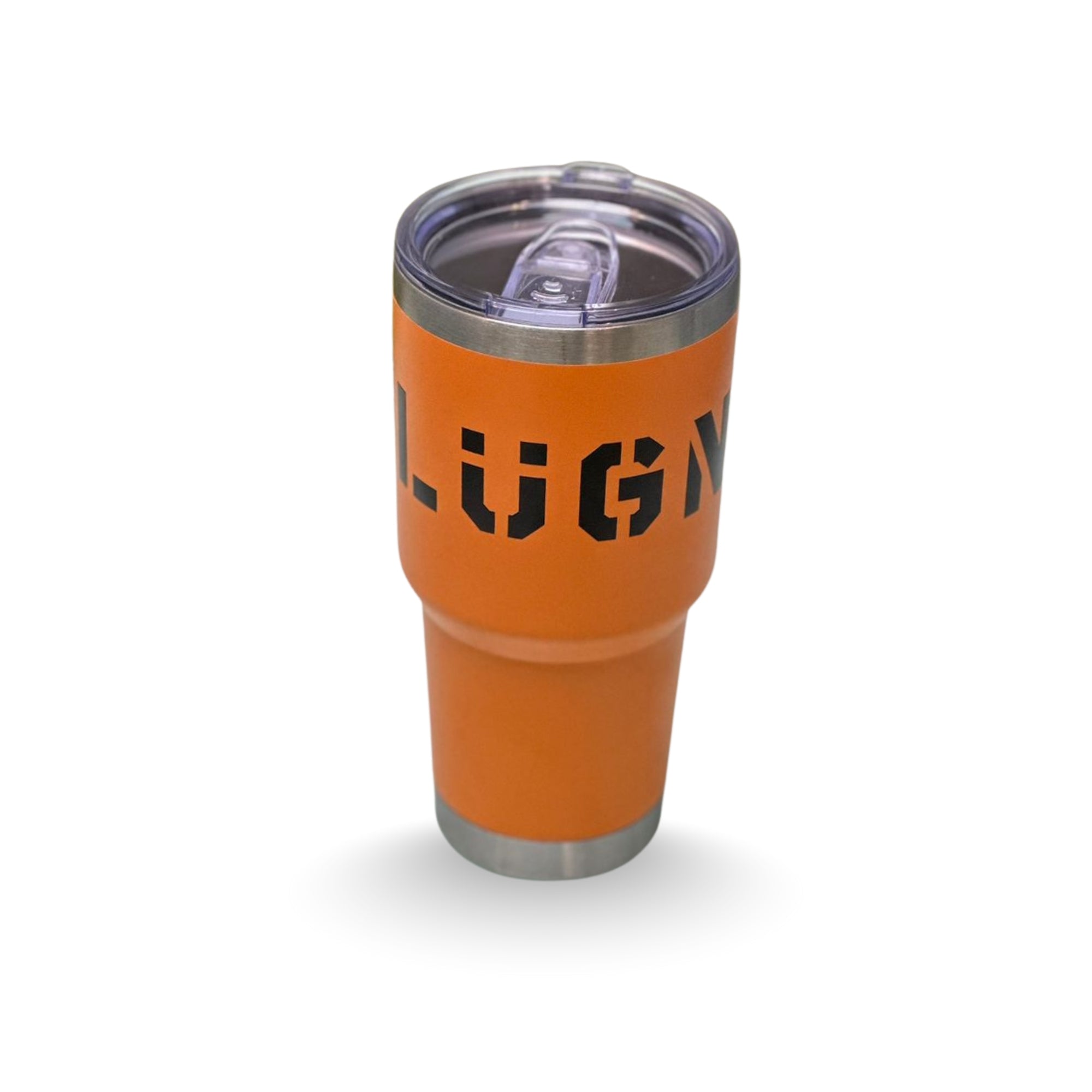 Orange stainless steel coffee tumbler for cars, outdoor, office and every day use